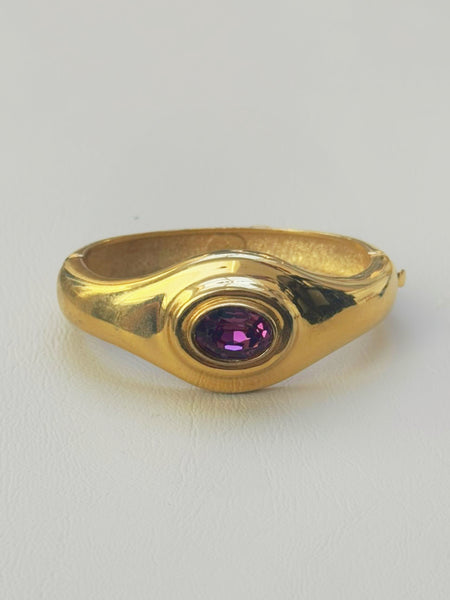 Givenchy Purple Crystal Bangle (Vintage)
