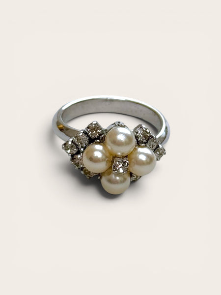 Christian Dior crystals and pearls ring (Vintage)