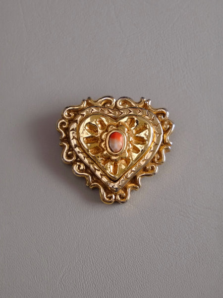 Christian Lacroix Brooch Golden Heart (Vintage)