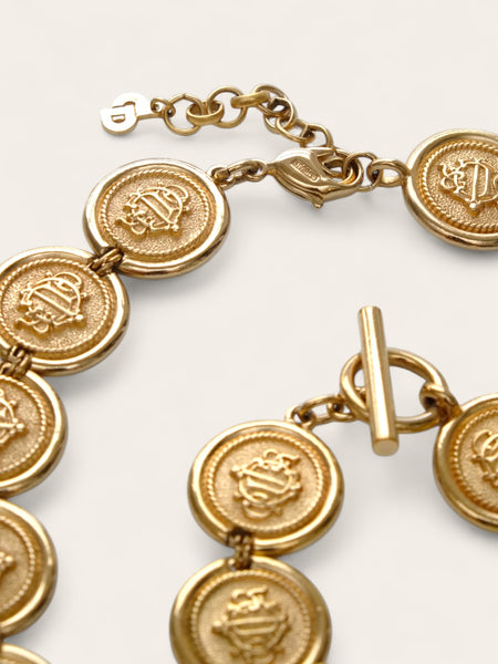Chr Dior Set of Necklace and Bracelet (Vintage)
