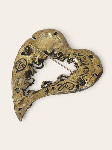 Vintage Christian Lacroix Baroque-Style Brooch – 1994 Noël Limited Edition | on slowness