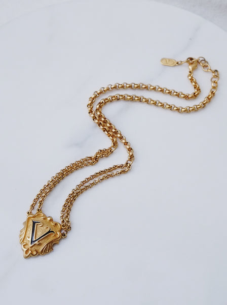 Valentino enamel chain necklace (Vintage)
