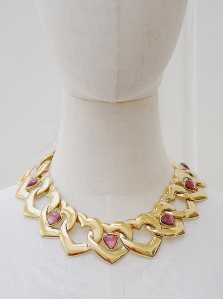 YSL hearts link statement choker necklace (vintage) | on slowness