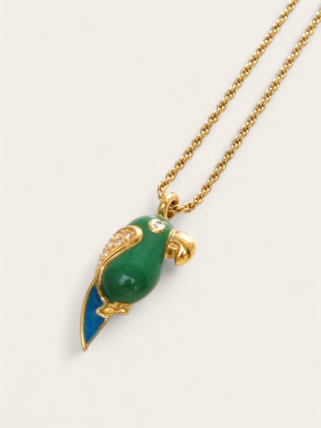 Christian Dior parrot pendant necklace (vintage)
