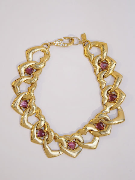 YSL hearts link statement choker necklace (vintage) | on slowness