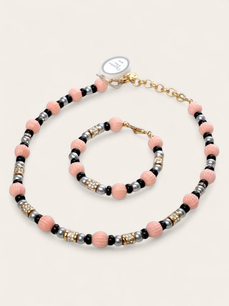 Chr Dior Set of Necklace and Bracelet (Vintage)