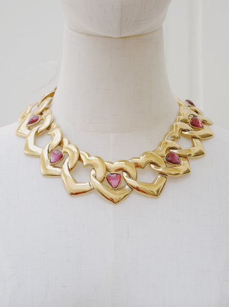 YSL hearts link statement choker necklace (vintage) | on slowness