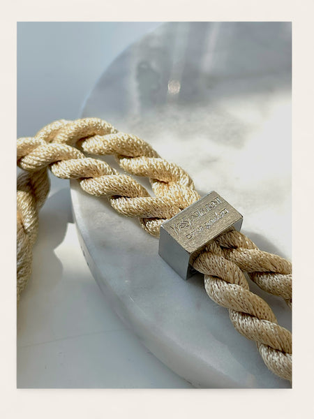 YSL Rive Gauche Chinoise-Style pendant cord Necklace (vintage)