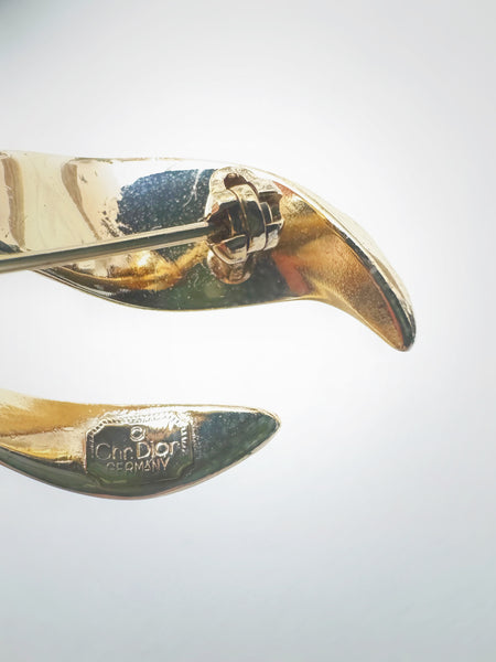 Chr. Dior Germany Gold-plated Small Brooch (Vintage)