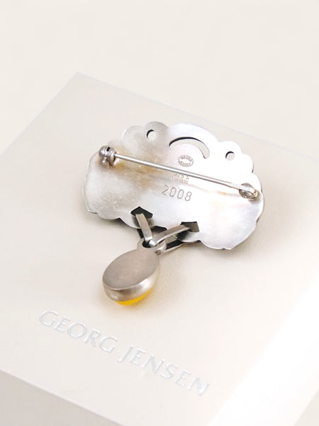 George Jensen Sterling 2008 with Agate (vintage)