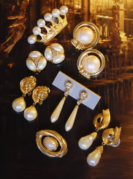 Chr Dior pearl drops earrings (Vintage) | on slowness