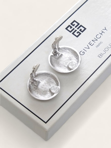 Givenchy faux pearls round earrings (vintage)