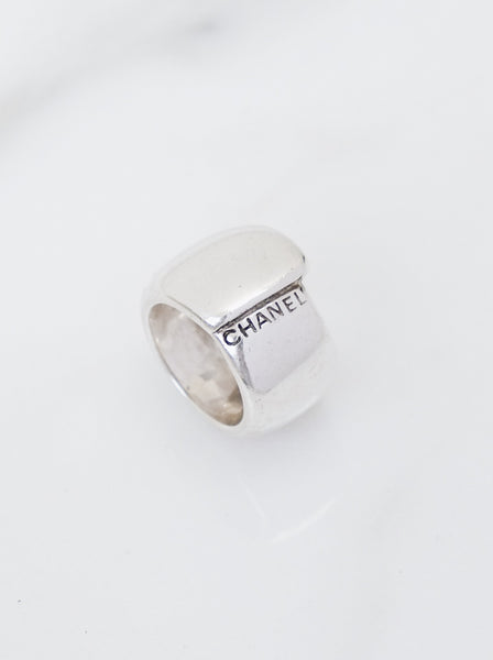 CHANEL 925 silver round ring (vintage)
