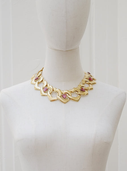 YSL hearts link statement choker necklace (vintage)