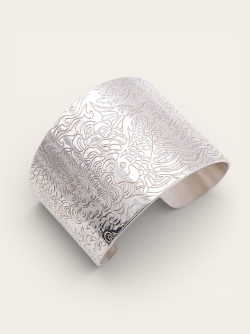 Kenzo Koi Fish Sterling Silver Cuff Bangle (vintage)