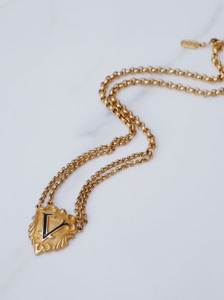 Valentino enamel chain necklace (Vintage)