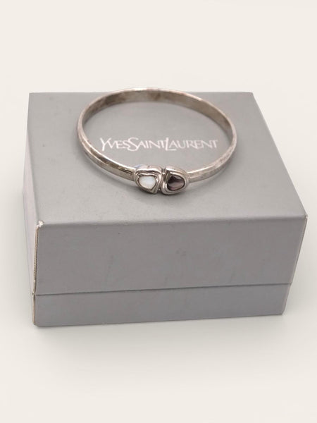 YSL silver hearts bangle (vintage)