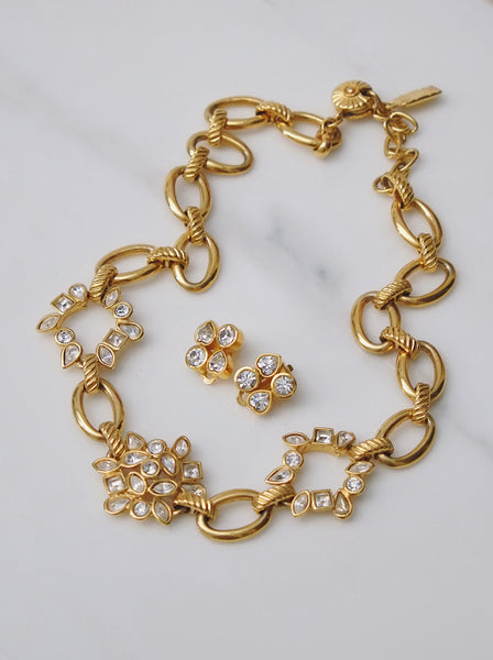 YSL clusters of crystals earrings (vintage)