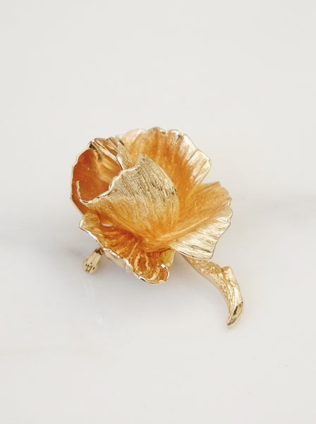 Chr Dior rose flower brooch (Vintage)