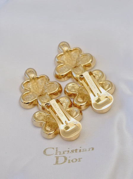 Chr Dior clusters of crystals drops earrings (vintage)