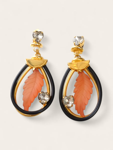 70s extra large boho style earrings (vintage)