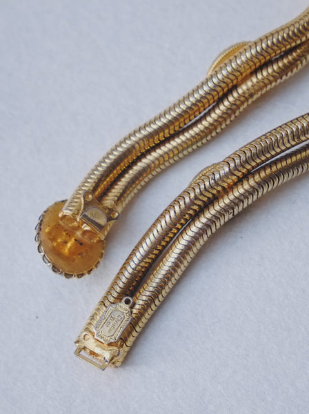 Chr Dior 50s faux Turquoise bead long necklace belt (Vintage)