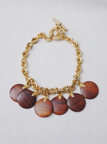 Celine 1990 Wood Chunky Necklace (vintage)