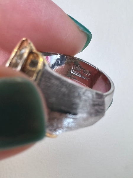 Chr. Dior crystals ring (Vintage)