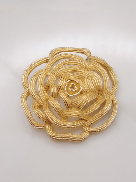 Vintage Christian Dior camellia large brooch | on slowness