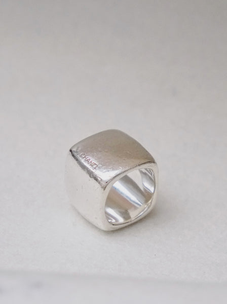 CHANEL 925 silver square ring (vintage)