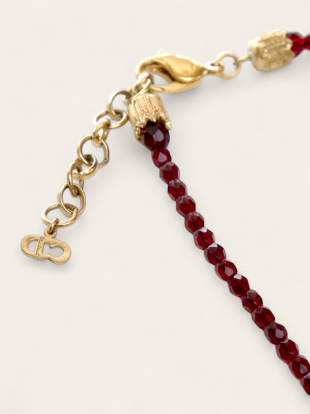 Dior by John Galliano red crystals necklace (Vintage)