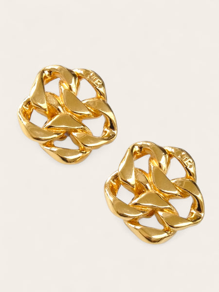 Chanel golden chain earrings (vintage)