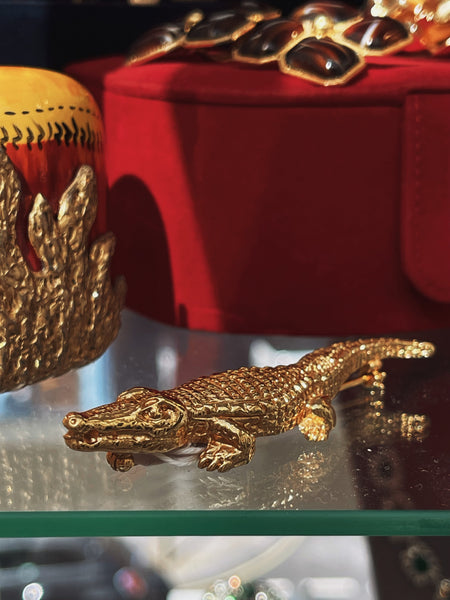 Celine crocodile brooch (vintage)