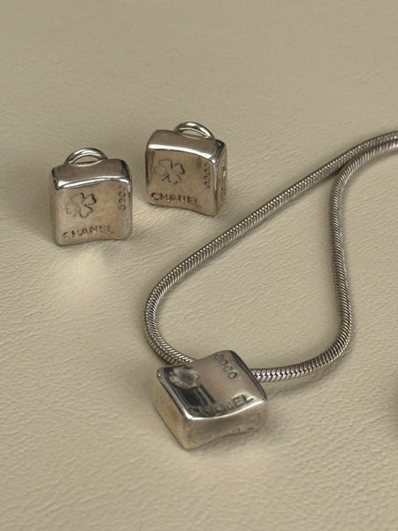 Chanel Silver Earrings