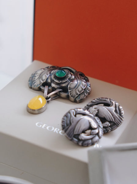 George Jensen Sterling 2008 with Agate (vintage) | on slowness