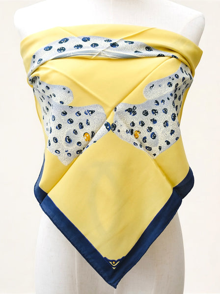 Cartier Daffodil Yellow silk scarf (vintage)