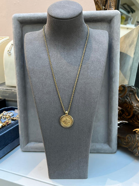 Christian Dior golden pendant necklace (vintage)
