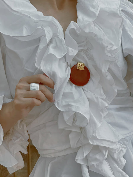 CHANEL 925 silver square ring (vintage)