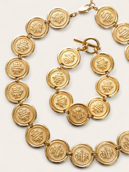 Chr Dior Set of Necklace and Bracelet (Vintage)