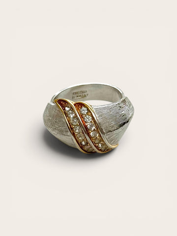 Chr. Dior crystals ring (Vintage)