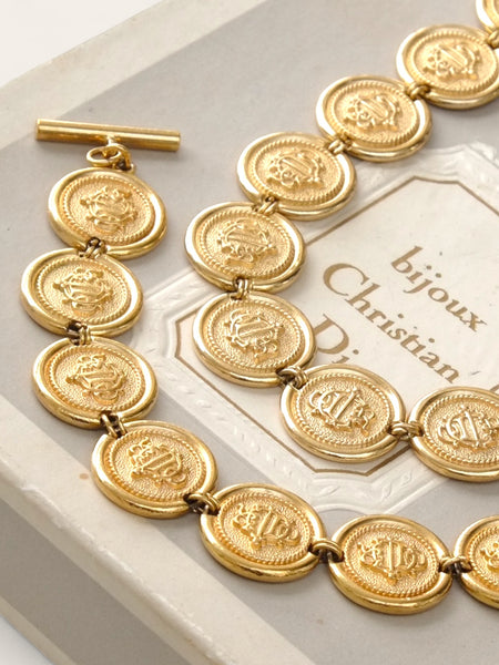 Chr Dior Set of Necklace and Bracelet (Vintage)