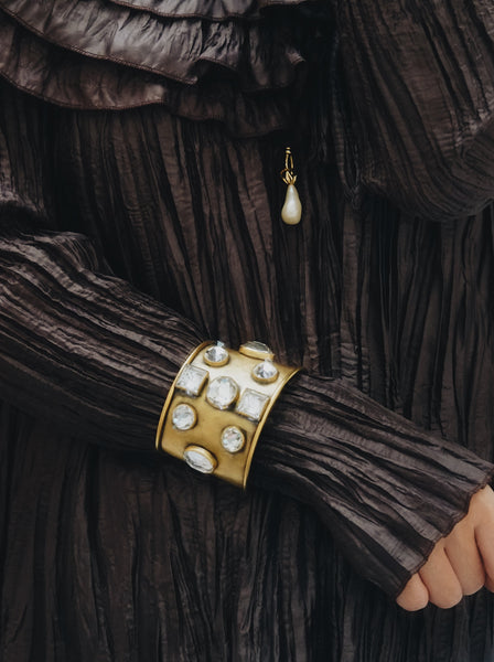 Yves Saint Laurent  Limited Edition Crystal Cuff Bangle (vintage)