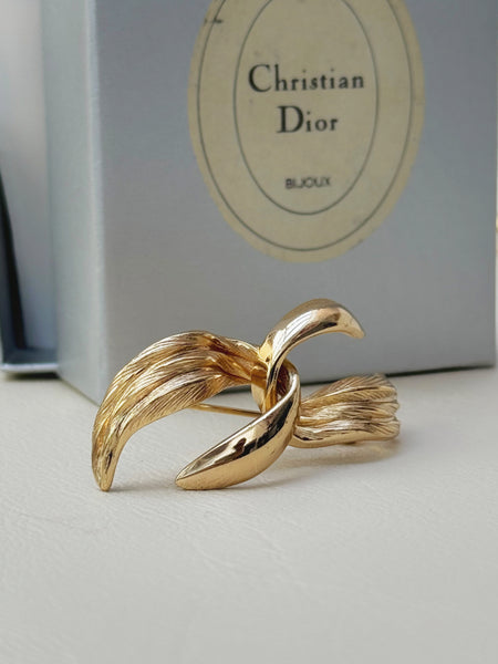 Chr. Dior Germany Gold-plated Small Brooch (Vintage)