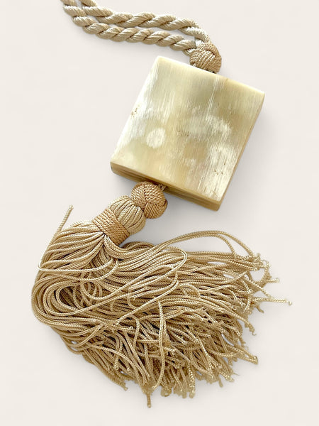 YSL Rive Gauche Chinoise-Style pendant cord Necklace (vintage)
