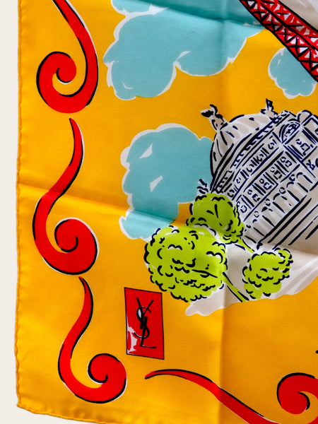 YSL ‘Paris Dream’ Silk Scarf (vintage)