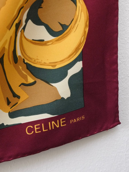 Celine Paris night silk scarf (vintage)