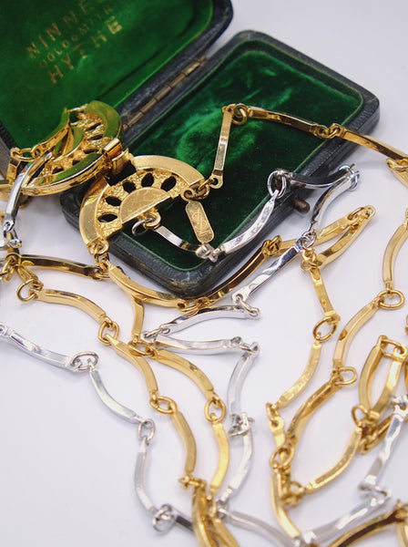 YSL long chain golden and silver necklace (Vintage)