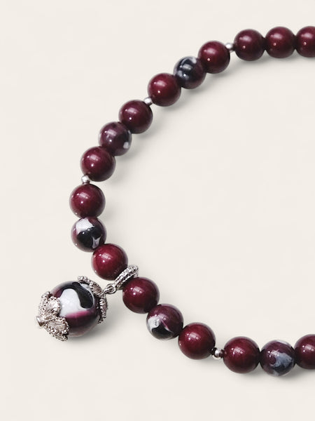 YSL chocolate brownie beads necklace (vintage)