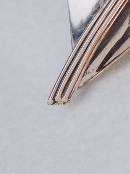 Silver extra large heart brooch (vintage)