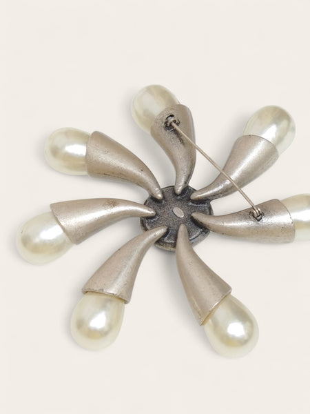 Vintage CHANEL 1999 Cruise Collection Brooch with Massive Faux Pearls